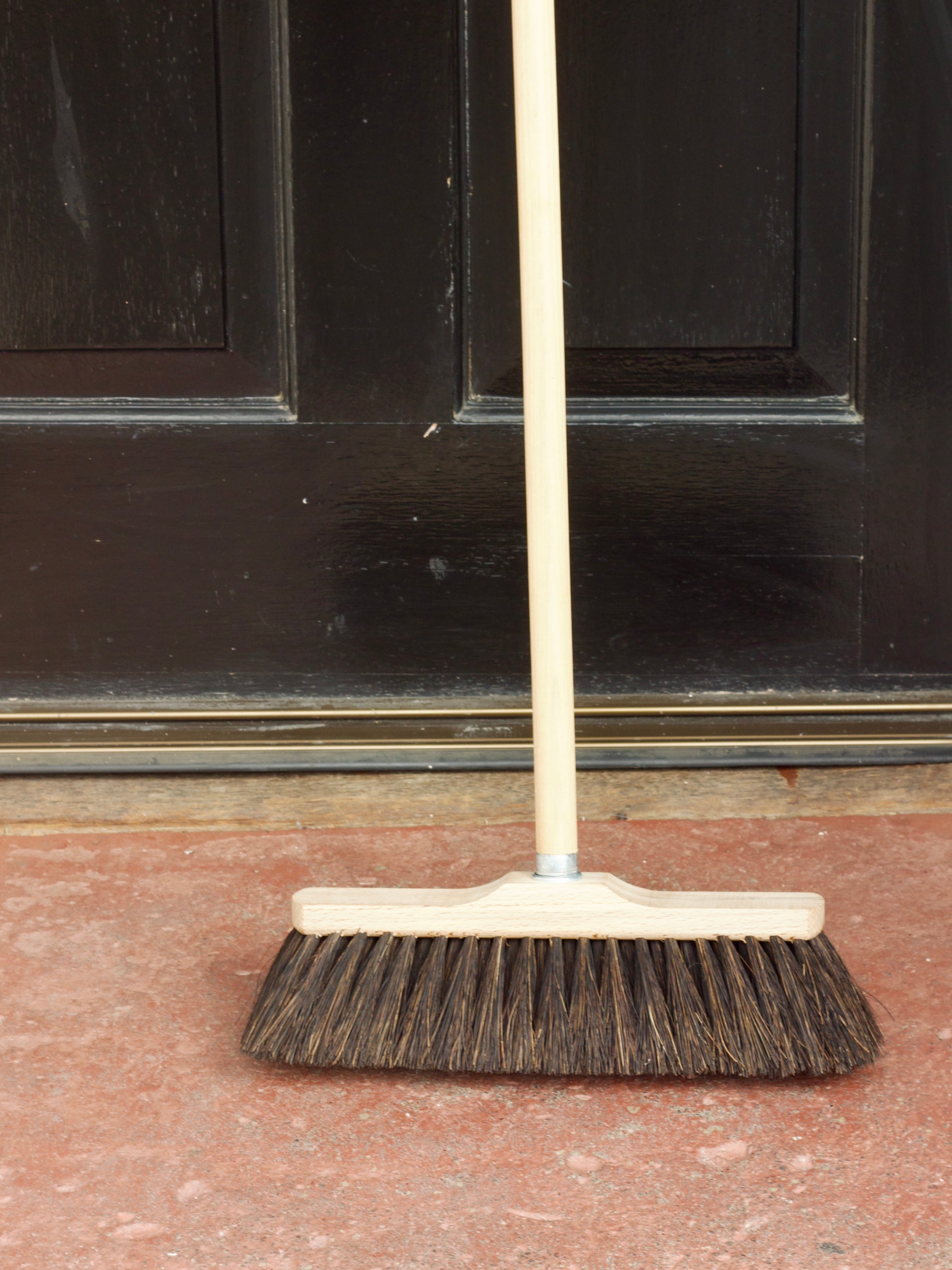 Outdoor broom made from arenga natural sugar palm leaf fibres