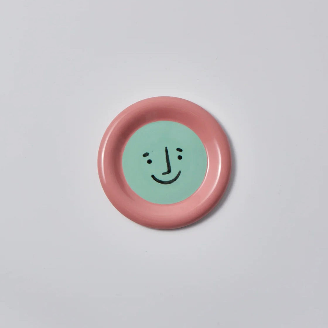 Smiley Plate | Green & Pink