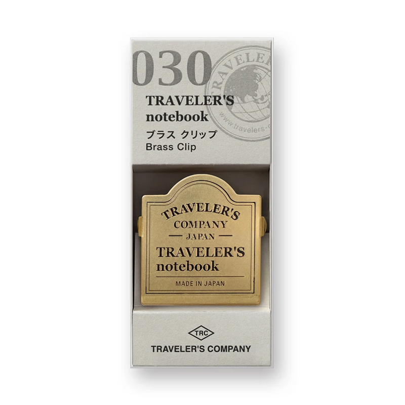 Travellers Brass Clip TR Logo