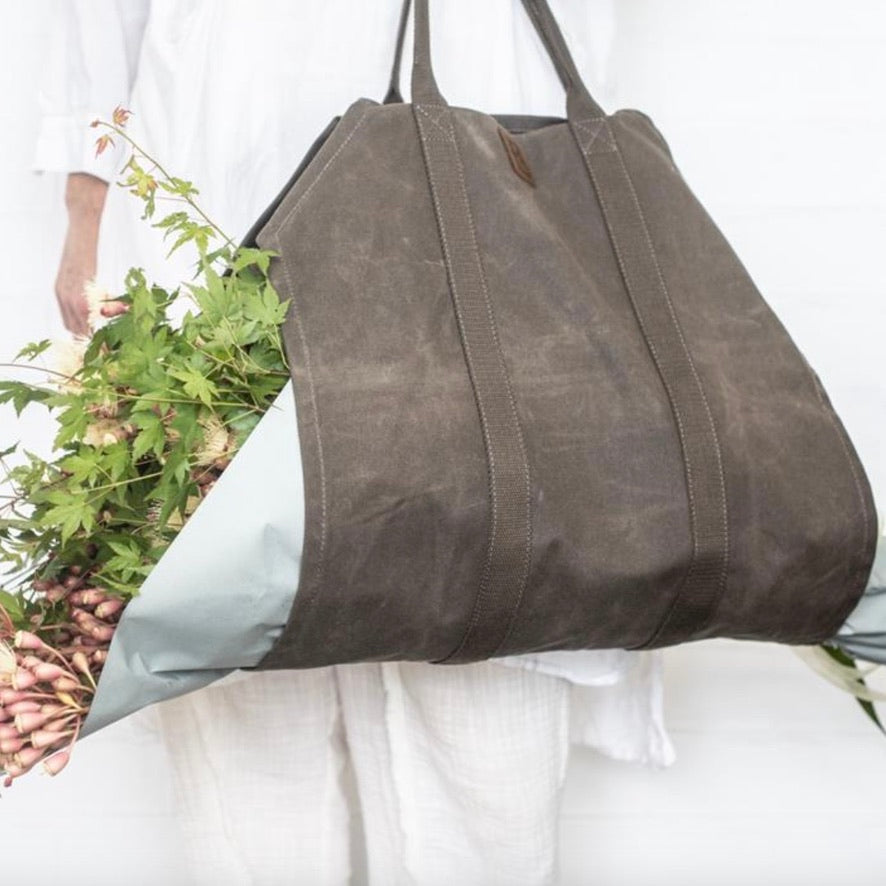 Waxed Canvas Log Carrier