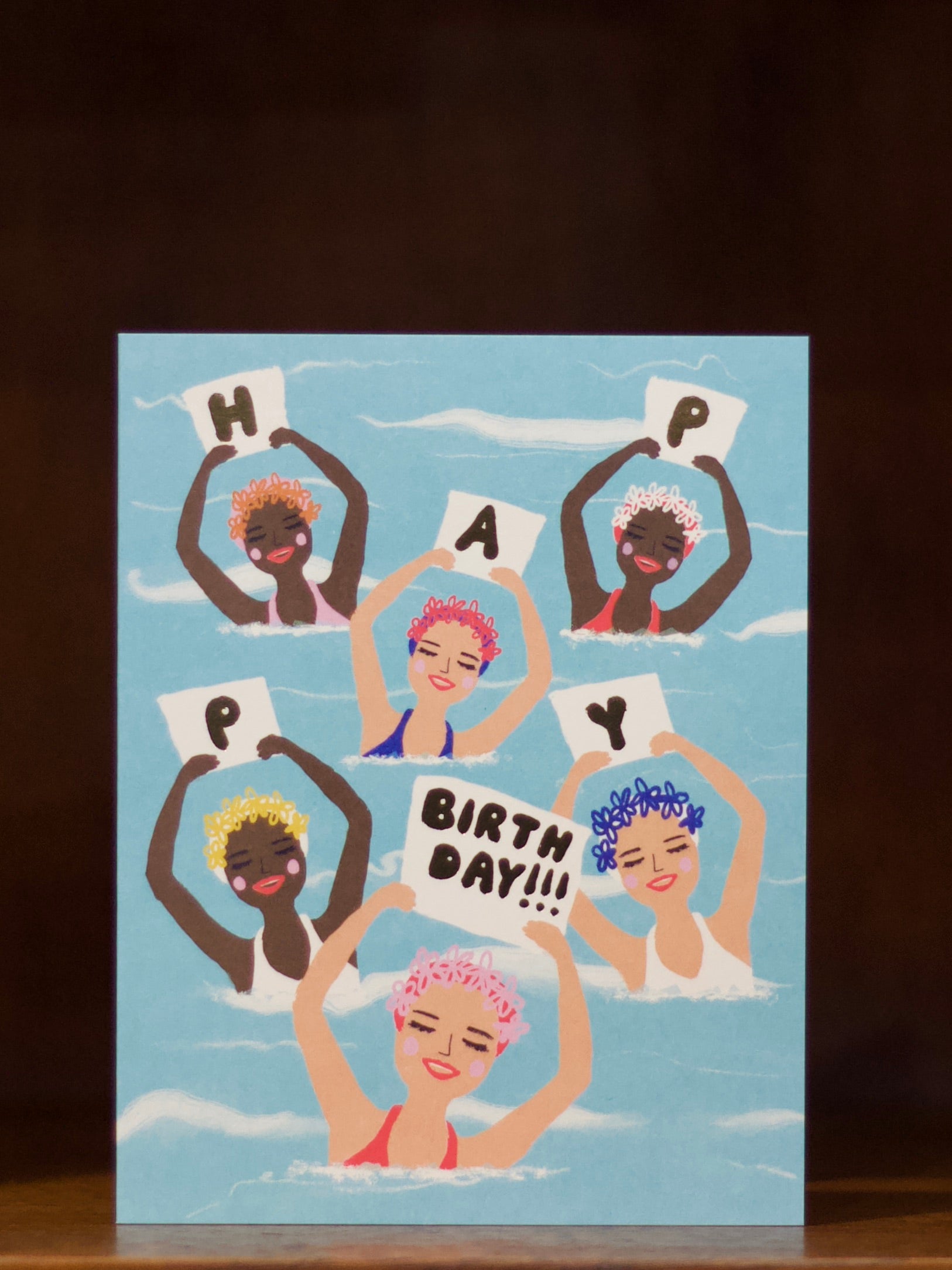 Emma Cooter Synchronised Swimmers birthday greeting cards.
