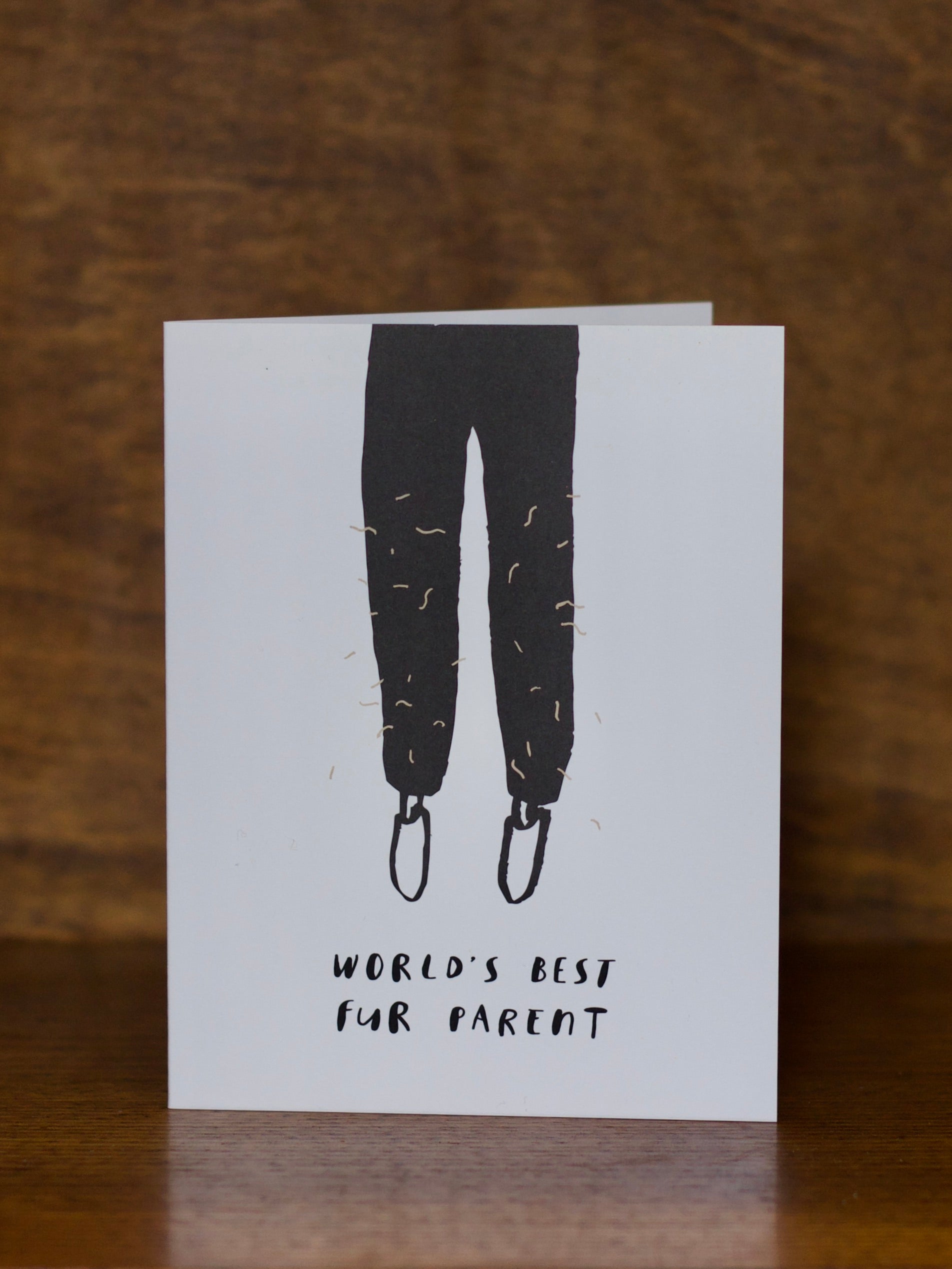 Worlds best fur parent greeting cards