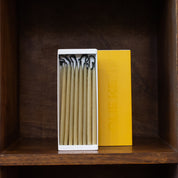 Olie Kent Beeswax Moodie Taper Candles with black wicks | Box of 14