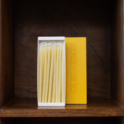 Olie Kent Beeswax Moodie Taper Candles with white | Box of 14