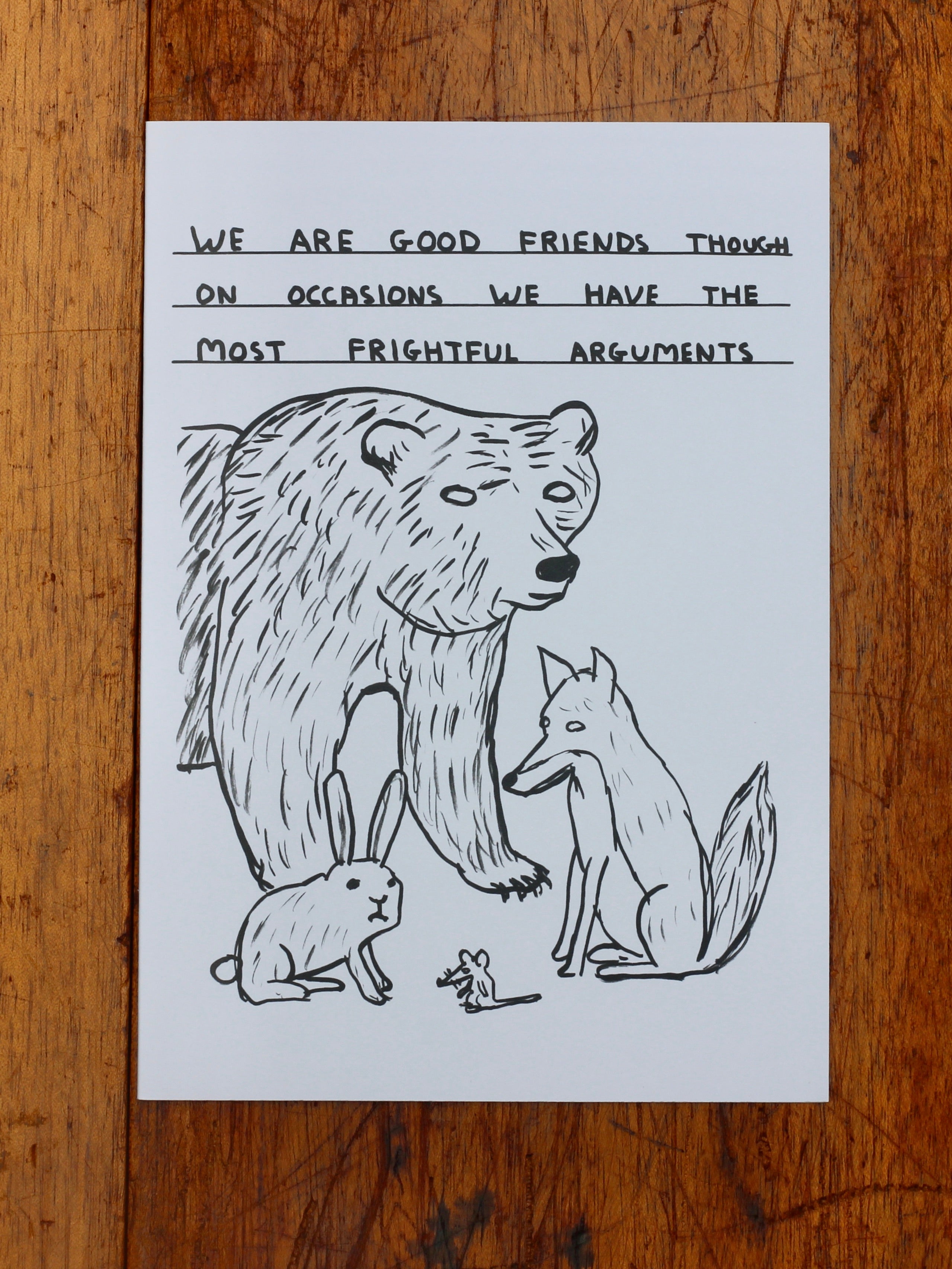 Love & Friendship Greeting Cards by David Shrigley