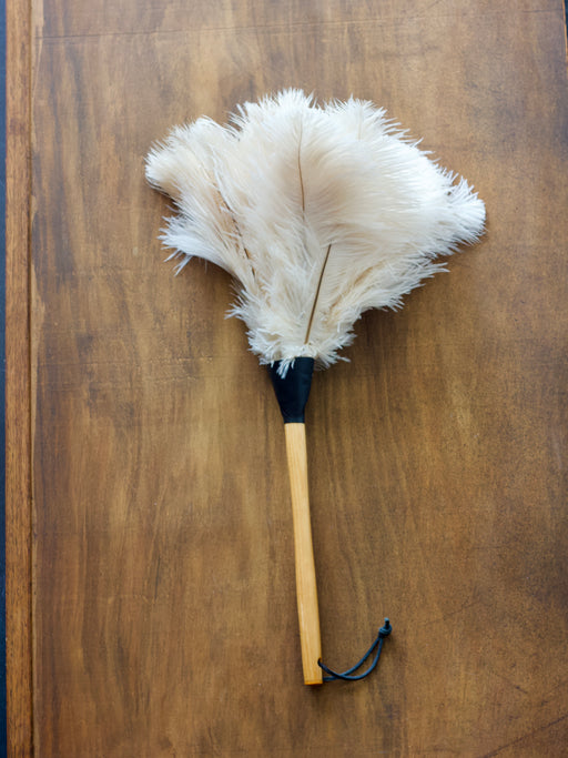 Redecker White Coloured Ostrich Feather Duster