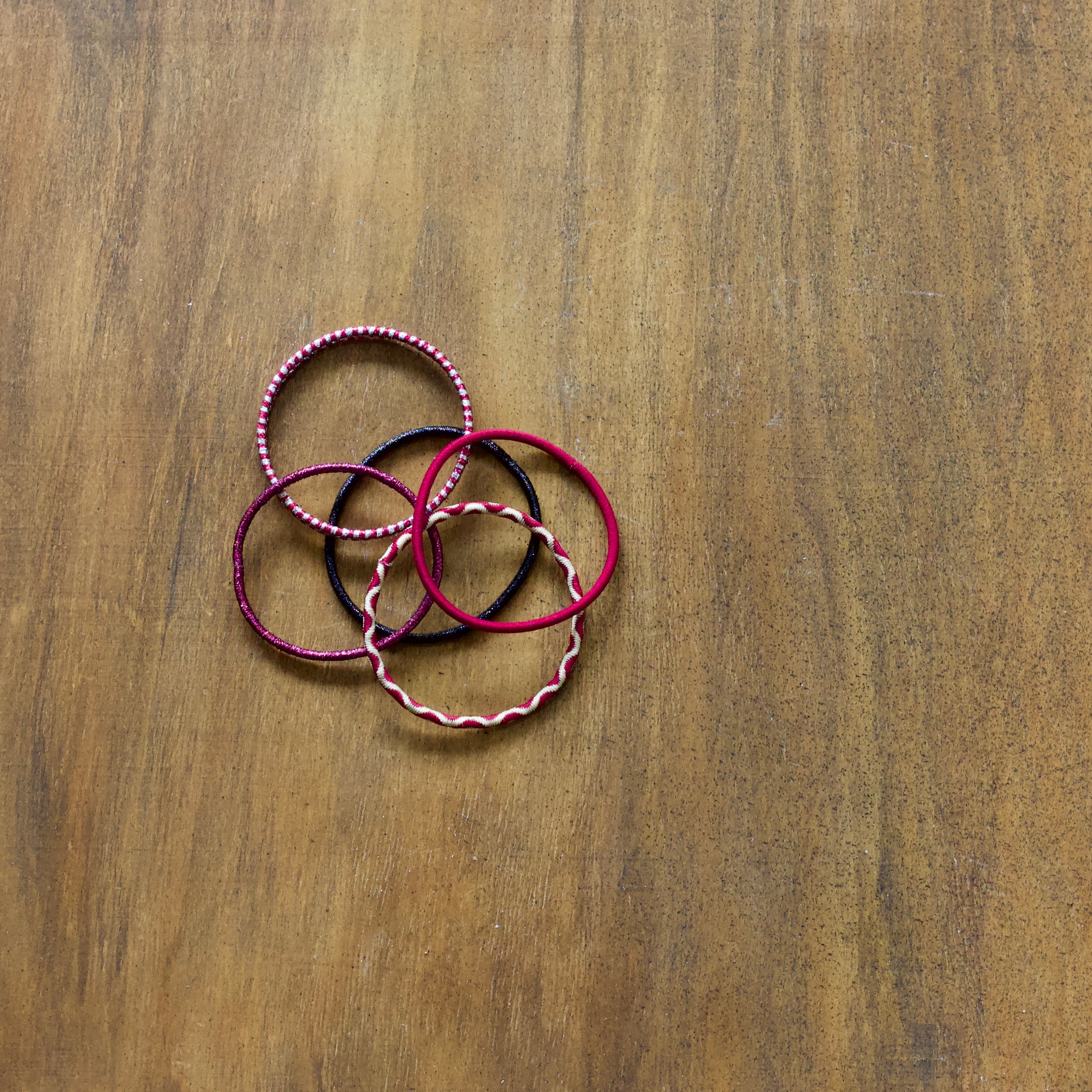 Set of hair ties 'Mulled Wine' made in Japan