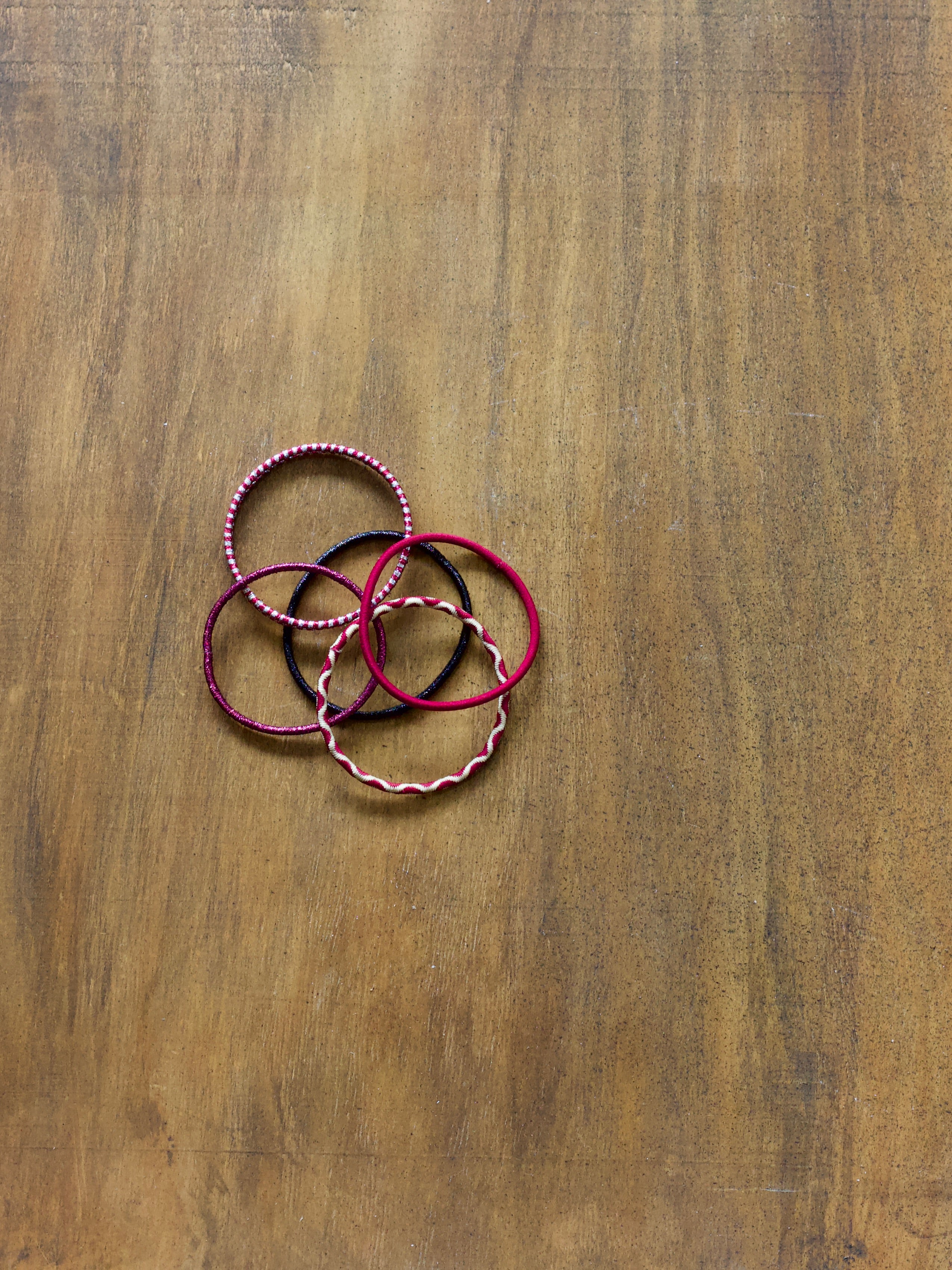 Set of hair ties 'Mulled Wine' made in Japan