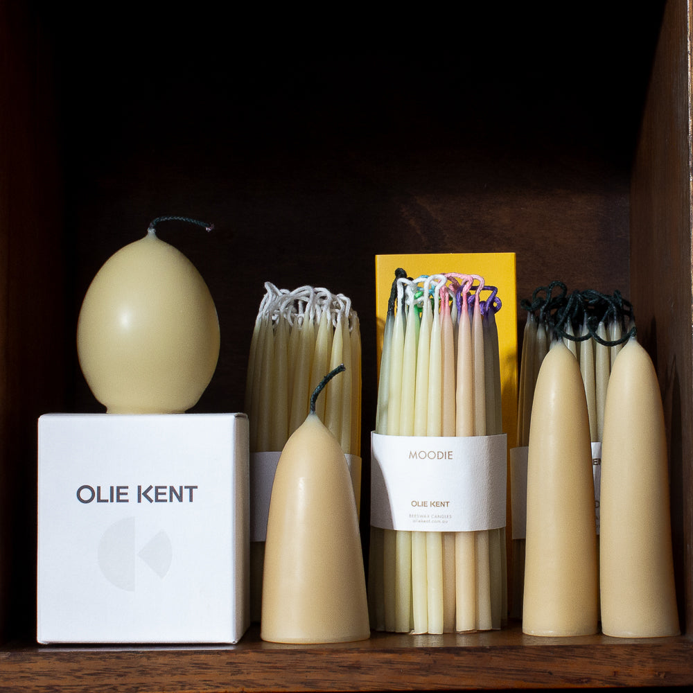 Olie Kent Moodie Beeswax Taper Candles