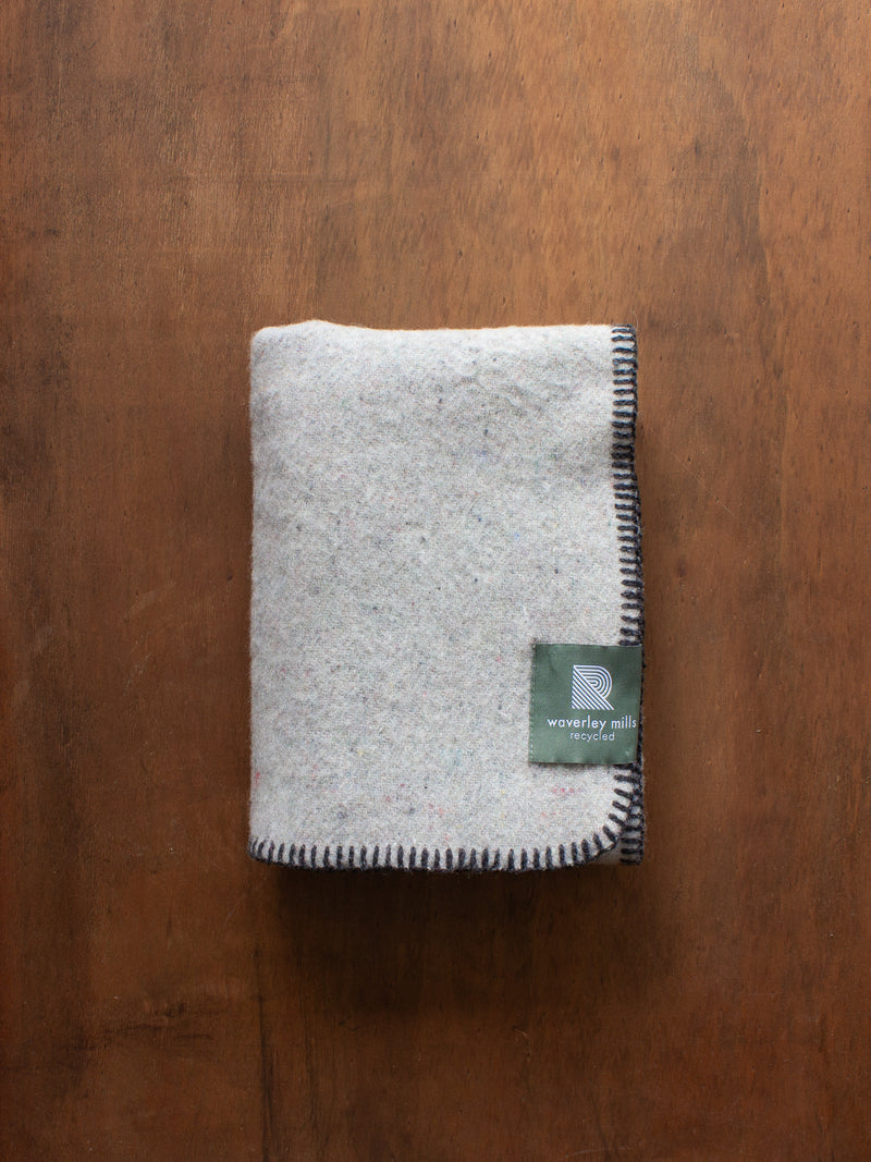Waverley Mills Pet Blanket with charcoal stitching